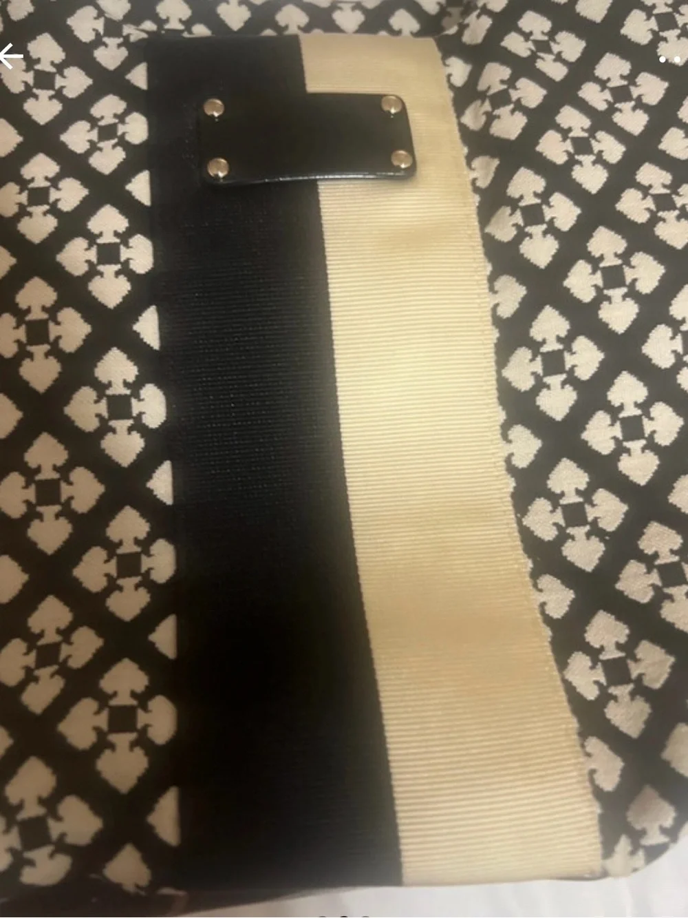 Kate Spade Black & Cream Patterned shoulder hobo Bag - comfortable to carrry